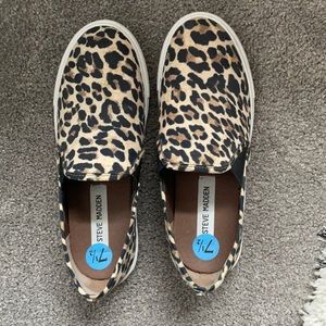Leopard Steve Madden Slip Ons
